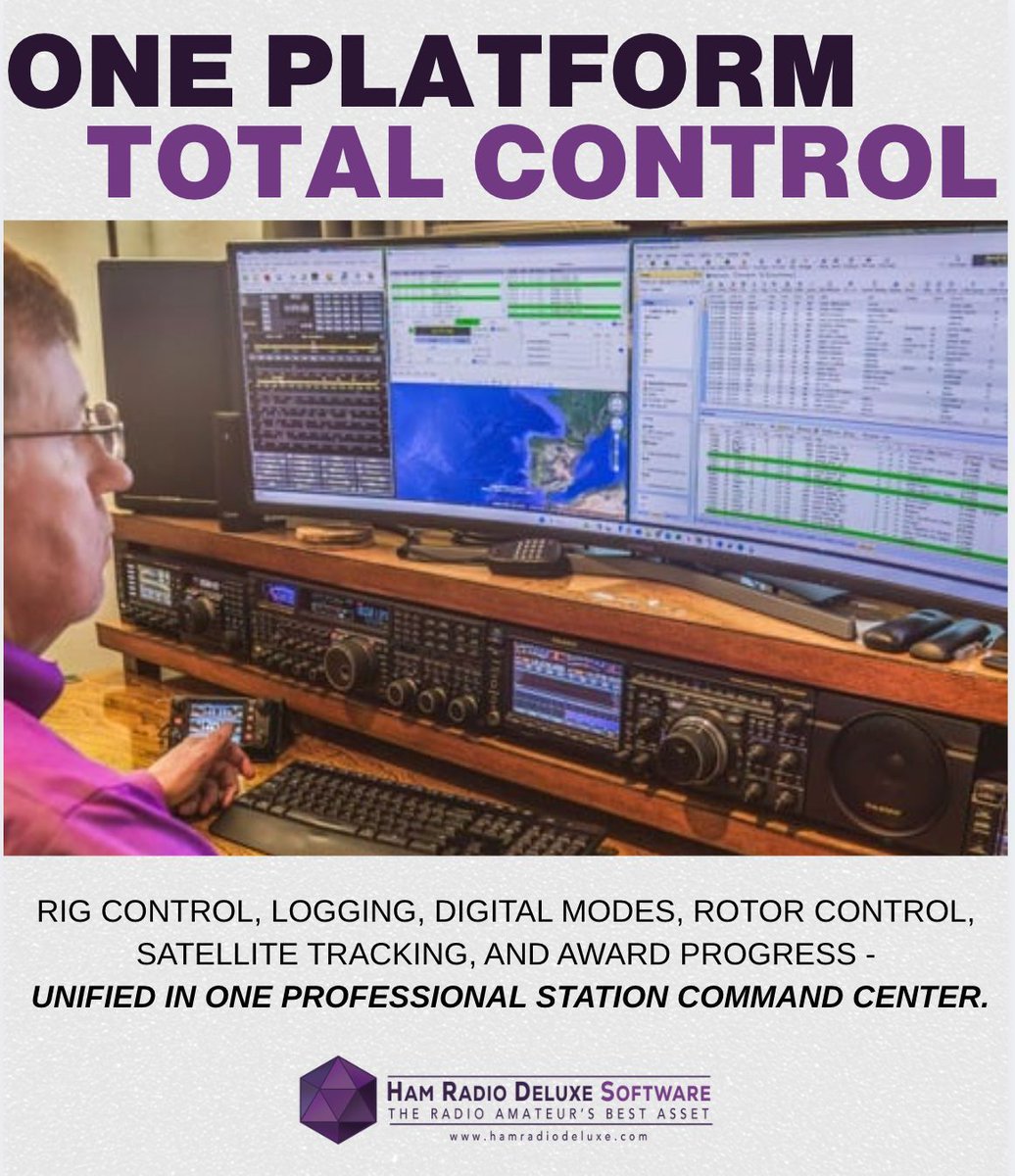 HamRadioDeluxe's tweet photo. One platform. Total control.
Your station deserves software that works with your equipment โ not beside it.
#hamradio #amateurradio #hamradiosoftware #hamr #hamradiodeluxe #hamoperator #hamshack #radiolife #hamcommunity #hrd #cq #hamradiooperator #hamgear https://t.co/lkGp5qtrAI