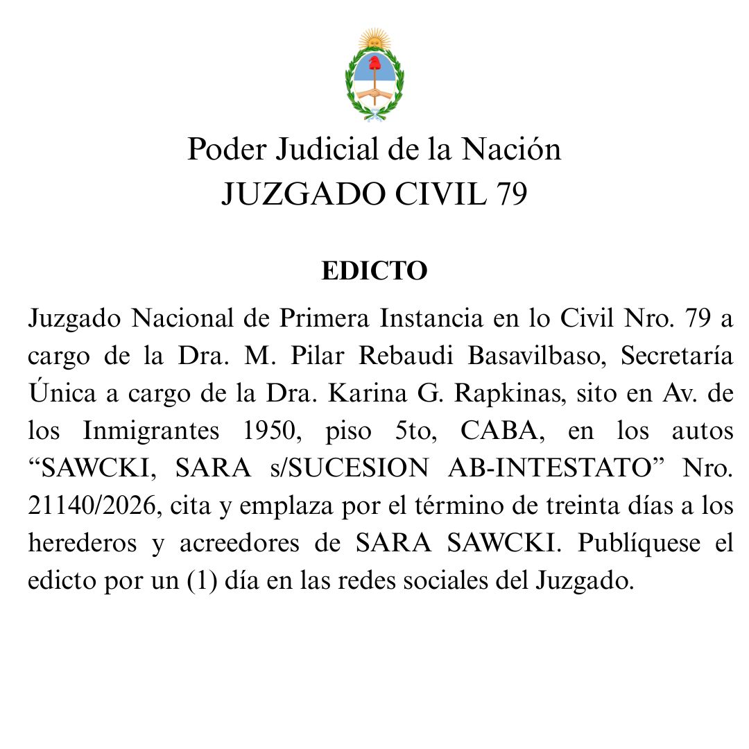 jncivil_79's tweet photo. Te compartimos citación de edicto sucesorio. https://t.co/wvWhY7EtjG
