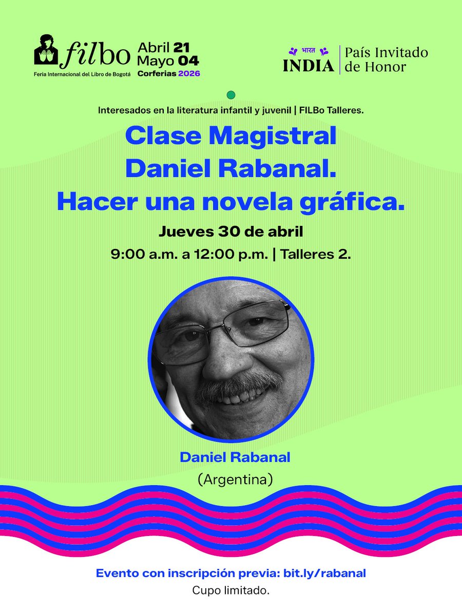 FILBogota's tweet photo. ✍️Participa en esta clase magistral con el historietista e ilustrador argentino Daniel Rabanal. Un espacio para quienes quieran conocer, de primera mano, el proceso detrás de su novela gráfica sobre la Guerra de los Mil Días.

🗨Inscripción previa aquí: https://t.co/Nb2j3daGGj https://t.co/djiCtQFjH2