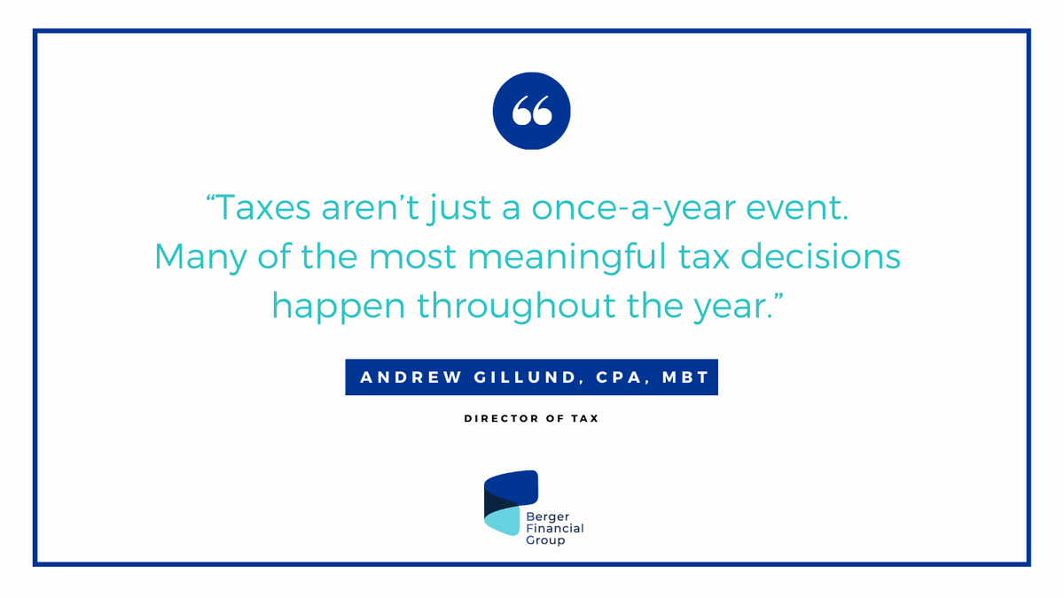 Tax Day is about more than filing by April 15th. “Taxes aren’t just a once-a-year event. Many important tax decisions happen throughout the year.”

#TaxPlanning