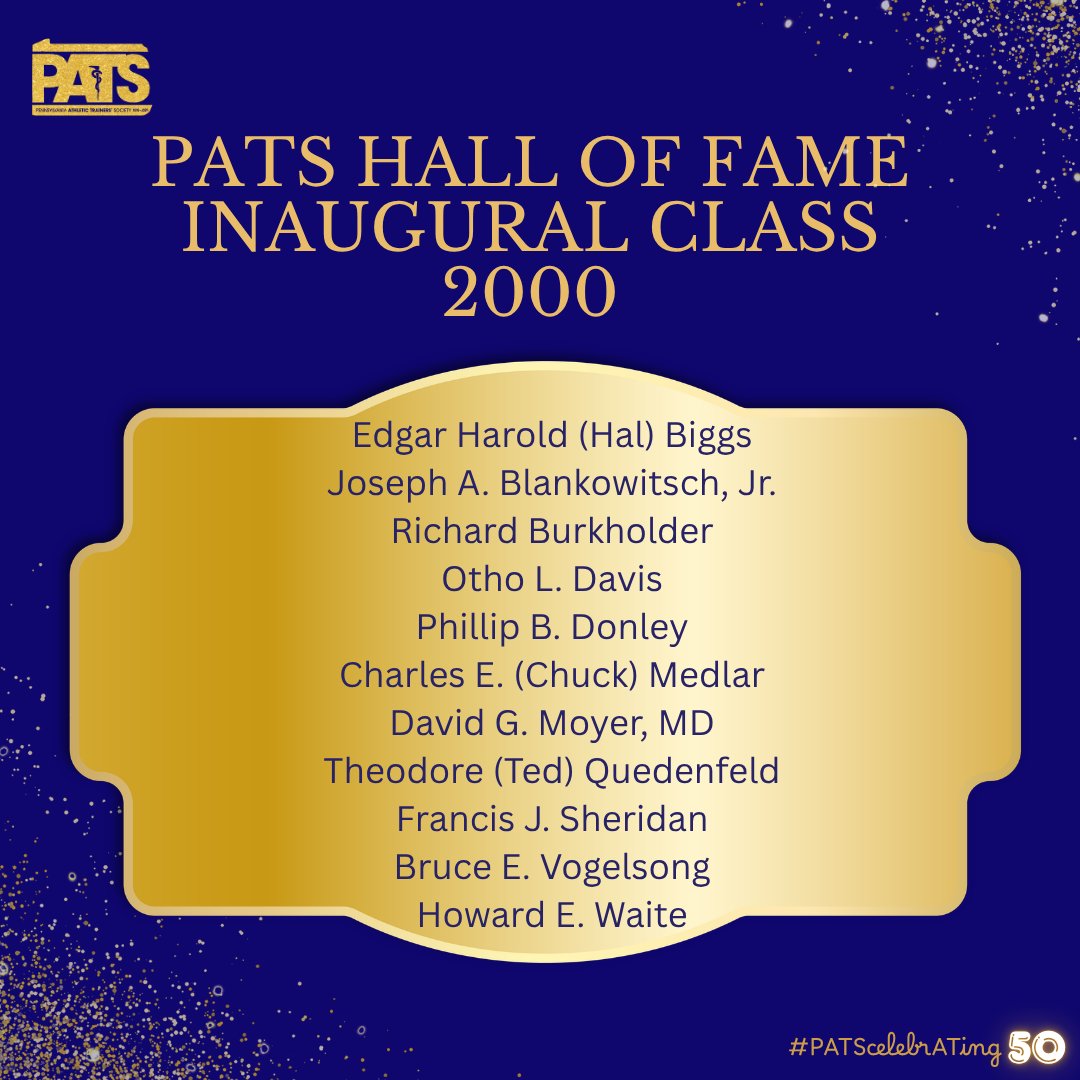 gopatsAT's tweet photo. #PATScelebrATing50 | PATS Hall of Fame was established in 2000, launching a lasting tradition honoring excellence.
The inaugural class of 11 pioneers set the standard for the profession across PA—their legacy continues today.
Learn more: https://t.co/eMswRiVq3Q https://t.co/olruVrSwr6
