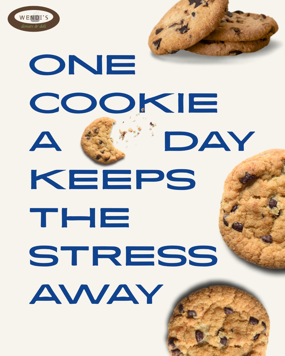wendis_donuts's tweet photo. SJC, what’s your go-to stress buster? For us, it’s one simple, delicious cookie. Let’s make someone’s day—tag a friend who needs a cookie break! 🍪

#SanJuanCapistrano #SelfCare #CookieLove #SJCLocal #Wellness https://t.co/EhFOvwJQdJ