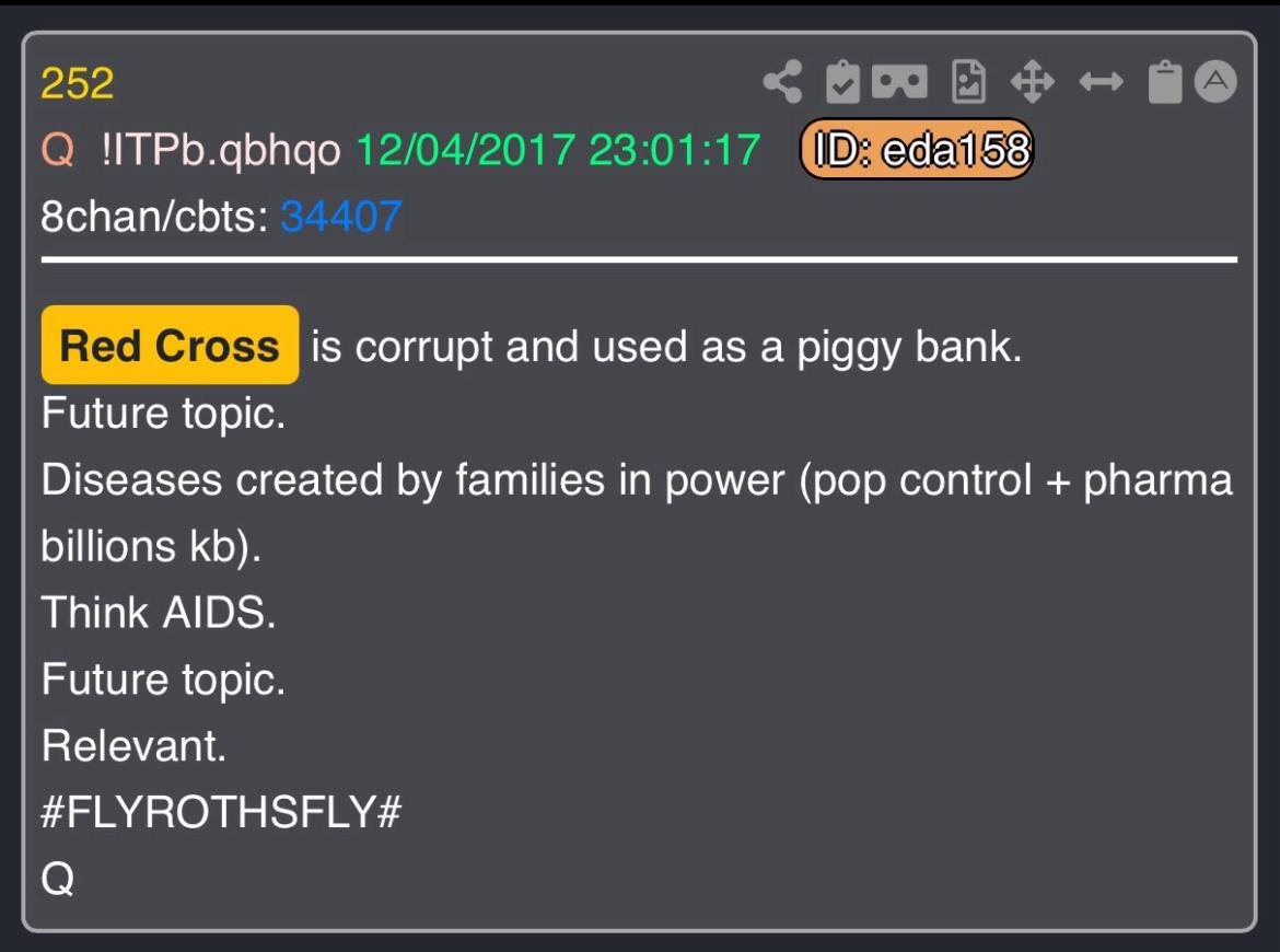 Looks like Trump is drawing attention to the Red Cross…Will it be taken down next?