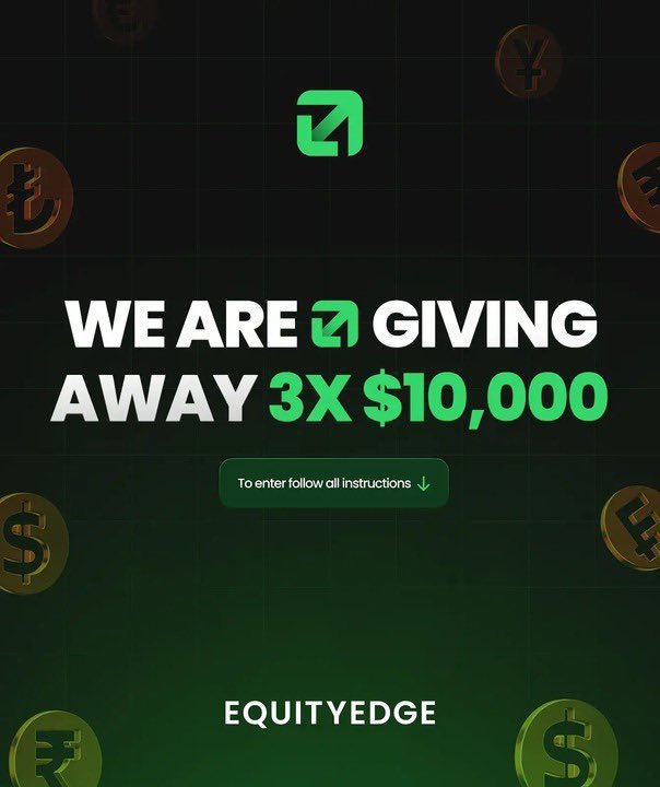 🎁 $30K Equity Edge Giveaway Accounts

✅ 3 x 10k Accounts Giveaway  

▫️You Must Complete All Tasks To Stand a Chance.

🔵 Follow
• <a href="/ForexTvOfficial/">Forex Tv</a> 
• <a href="/EquityEdgeUK/">Equity Edge</a> 
• <a href="/pips_daily/">ᴅᴀɪʟʏ ᴘɪᴘꜱ (ɢᴜ)📈</a> 

🔵 Like, Repost &amp; Tag 3 Traders

🔵 Also Follow
|| <a href="/RealTraderSeun/">MrSean📊</a> || <a href="/Covenanttrader1/">CovenantTraderFx</a> 
||