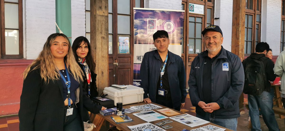 meteochile_dmc's tweet photo. Esta mañana la DMC participó en la feria de la Mesa para un Territorio Inteligente y Sostenible #MTIS, que se realizó en dependencias de la @usach , junto a organizaciones públicas y privadas. Estudiantes conocieron su labor y la importancia de la meteorología para la toma de decisiones y el desarrollo del país🇨🇱