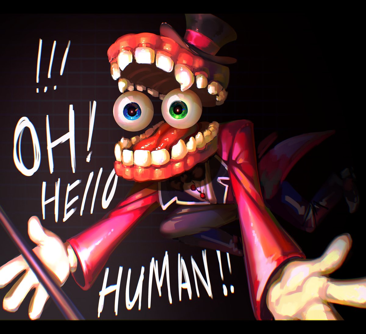 FetTeffi's tweet photo. This is my first time drawing Cain, he’s so friendly😊

#Caine 
#TheAmazingDigitalCircus
#TADC https://t.co/CxWG3RlmS2