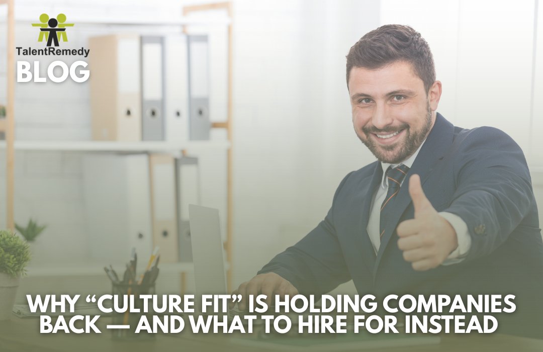 TalentRemedy's tweet image. #BlogAlert 📣 Why “Culture Fit” Is Holding Companies Back — and What to Hire for Instead

Click below to read this week's informative blog! 👇talentremedy.com/post/why-cultu…

#OutsourcedRecruiting #Recruiting
