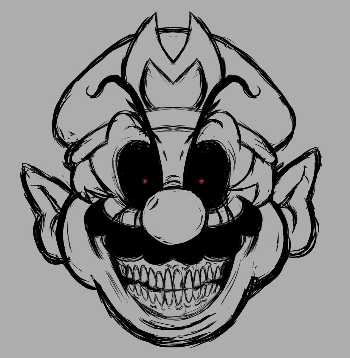 head sketch, will do full body later #believeindemons