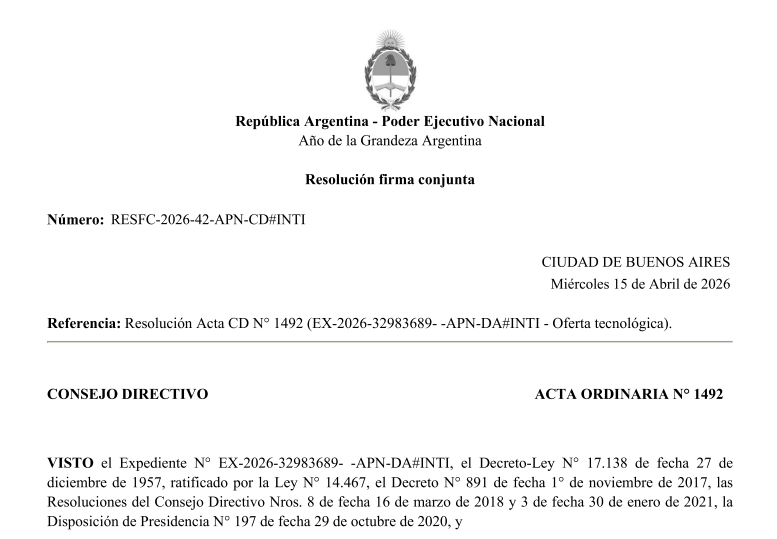 Se acaba de publicar en el boletín oficial lo que anticipamos el lunes. Se efectiviza la destrucción del INTI.