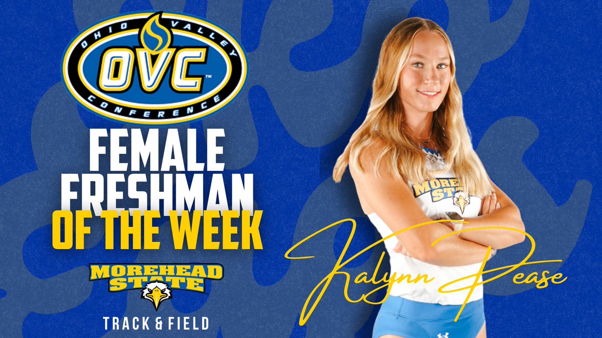 MSUEagles's tweet photo. Make it 7⃣ @OVCSports weekly accolades for @MSUEaglesCCTRK freshman phenom Kalynn Pease!

After setting the 200-meter school record last weekend, she earned the league's Female Freshman of the Week.

Story: https://t.co/JX5Mxw0GGW

#SoarHigher #SkoEags https://t.co/rh6s9W65FP