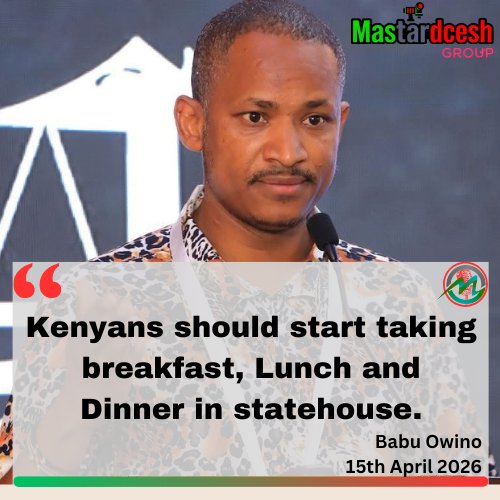 Mastardcesh's tweet photo. "Kenyans should start taking breakfast, Lunch and Dinner in statehouse."

— Hon. Babu Owino https://t.co/R3GHWMXyQK