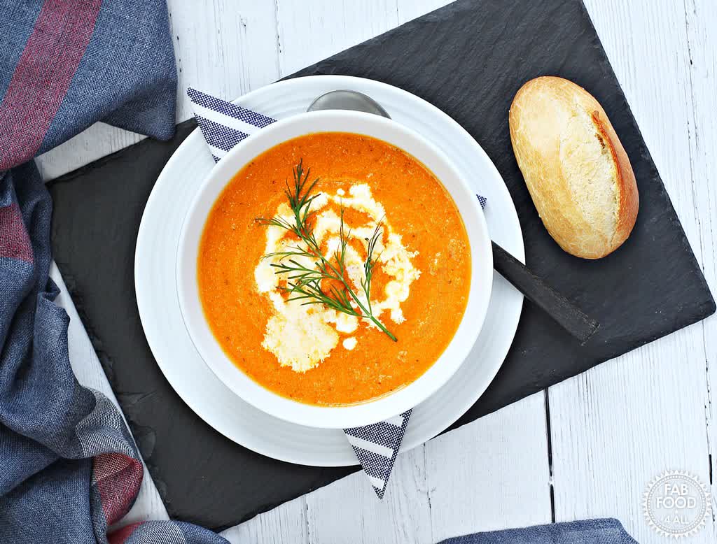 FabFood4All's tweet image. Looking for a comforting meal? My Tomato, Carrot, and Dill Soup is here to warm your heart! Creamy, garlicky, and absolutely delicious, it's the perfect dish for any occasion. Try it today! 🍅🥕 fabfood4all.co.uk/tomato-carrot-…  #DeliciousSoup #HealthyRecipes #soup #recipeoftheday