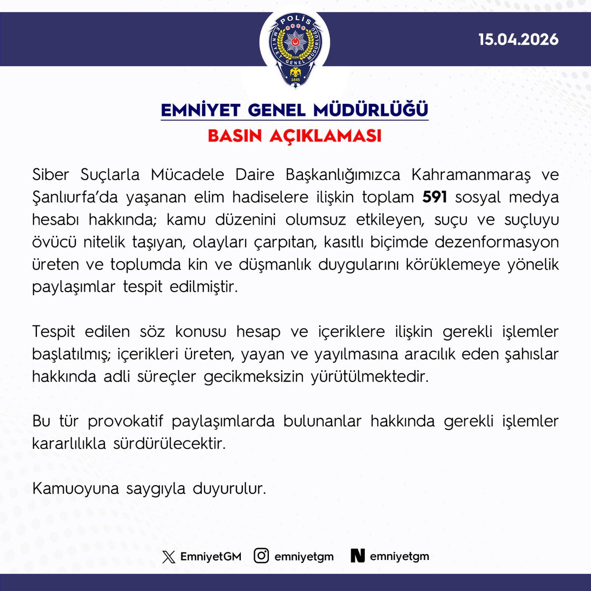 Türk Polis Teşkilatı tweet media