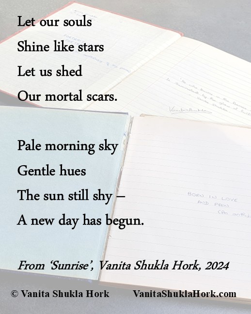 VanitaHork's tweet image. COMING SOON! #Sunrise, one of my newer poems, is part of my upcoming book, #TwinFlames.

It is a gentle poem expressing hope and optimism for the future ❤️

Read the full poem in my #blog:

👉vanitashuklahork.com/sunrise

#NewRelease #poetry #BooksWorthReading