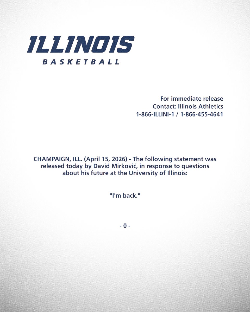 Illinois Men's Basketball tweet media