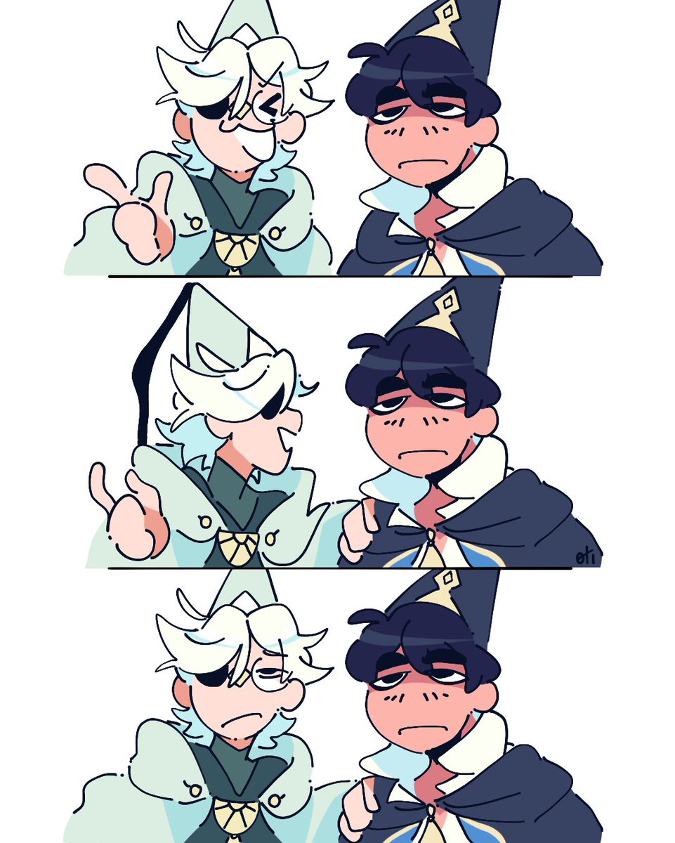 iPepoli's tweet photo. It’s them 🤠

#witchhatatelier https://t.co/3r5zfHpv7T