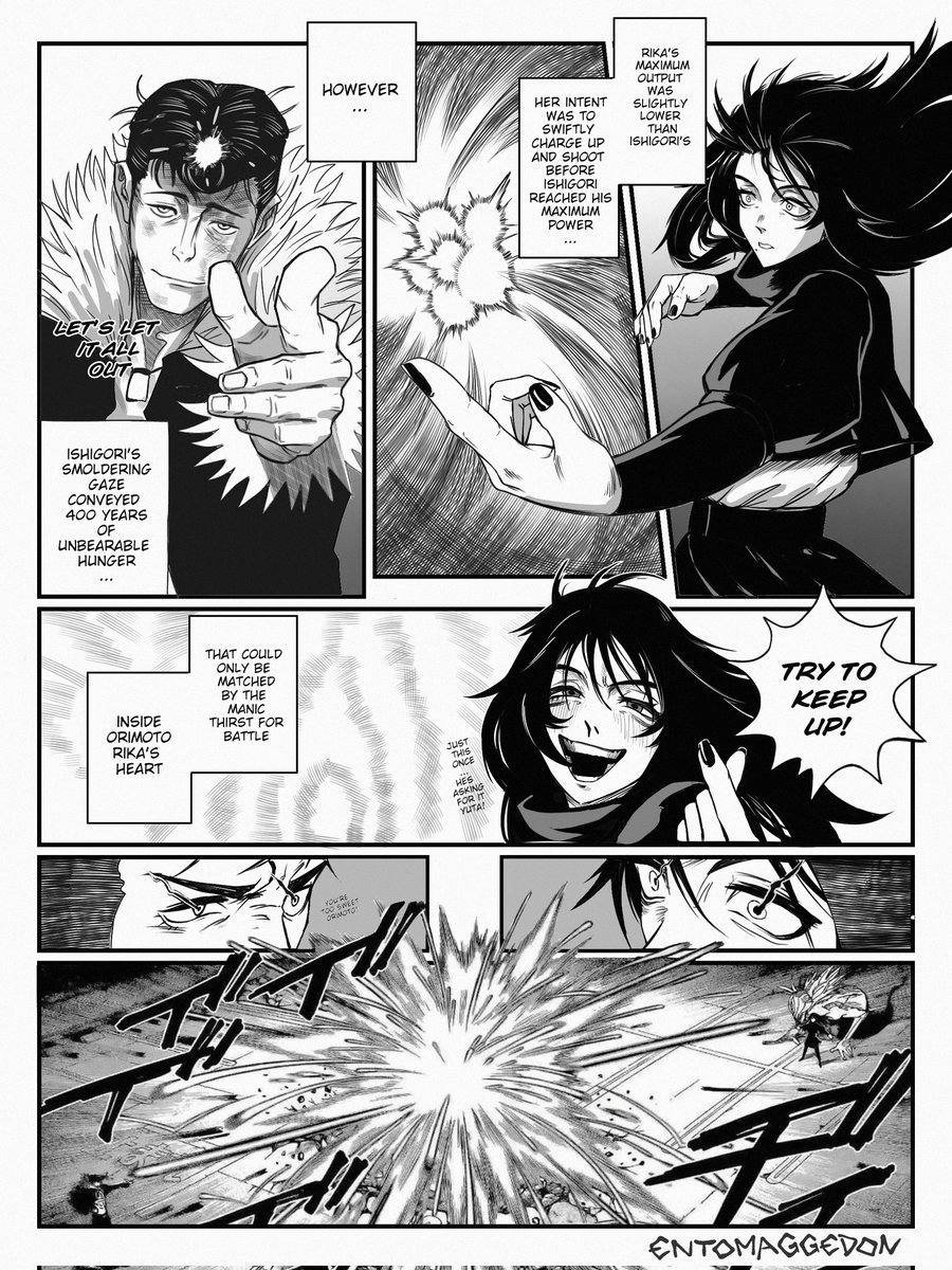 Entomaggedon's tweet image. Ryu vs Rika
#jjk #jujutsukaisen