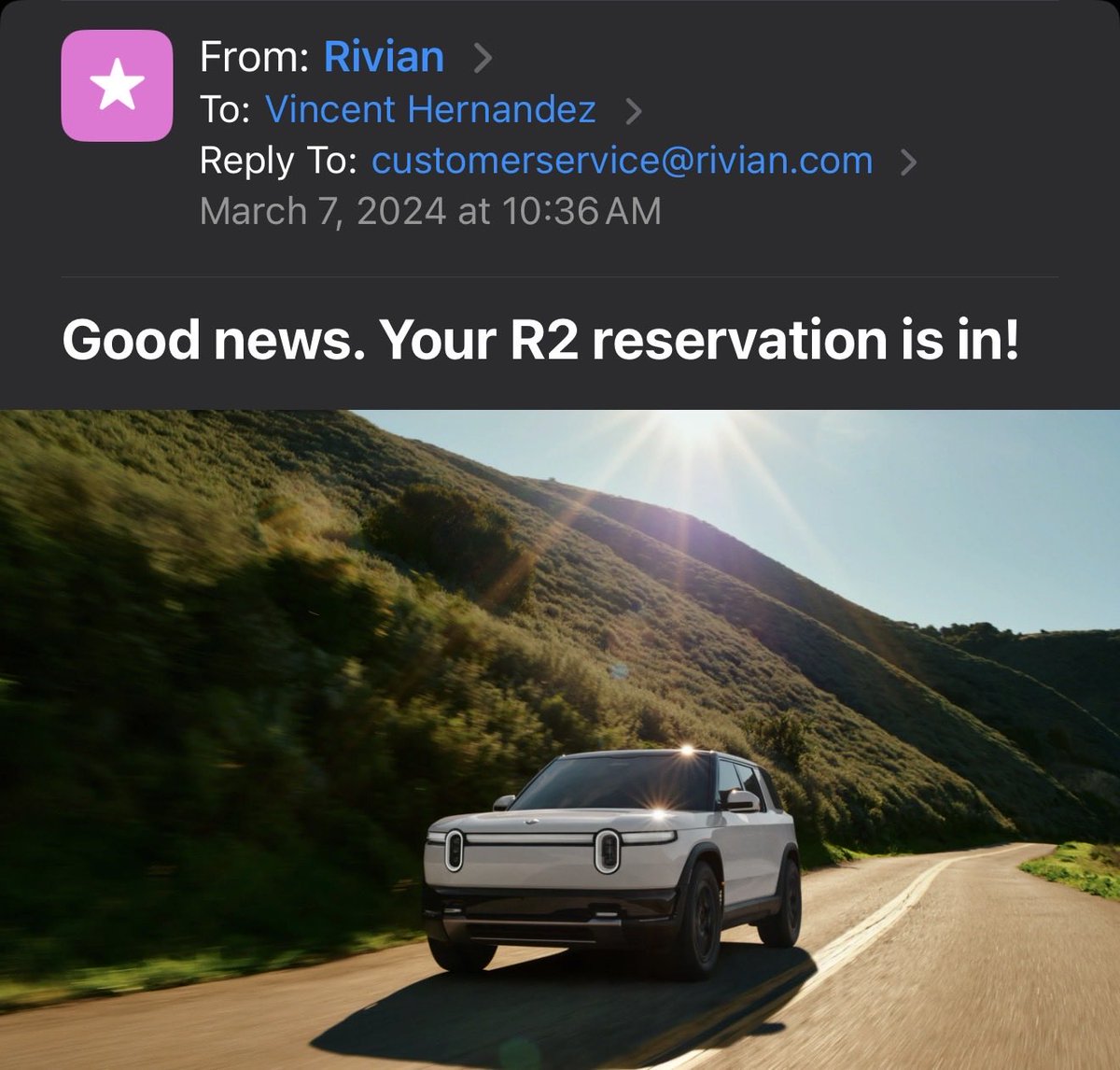 RivianRelay's tweet photo. @carsly @Hilbe @RivianTrackr @RivianRoamer @RivianUpdates @itskyleconner Pacific time zone. https://t.co/zzTgkdfilL