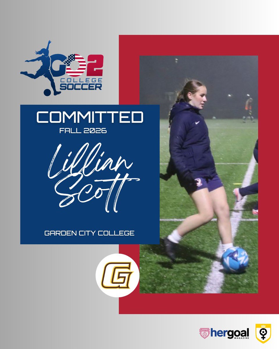 ✍️ 𝘾𝙤𝙢𝙢𝙞𝙩𝙢𝙚𝙣𝙩

A big congratulations to Go 2 College Soccer client Lillian Scott🇬🇧 who has committed to Garden City College for Fall 2026.

Lillian is a technically gifted central midfielder with a real eye for a goal. She likes to get forward and join the attack and