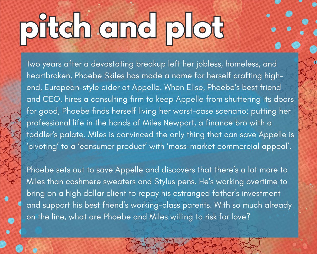 Andrea_H_Writes's tweet image. Reintroducing FINDING GRAVITY (aka CIDER SEASON)! Currently revising as a '26 #RevPit winner. Sub-ready in 8 weeks.

👩‍🔧🚜 A forklift driving FMC 
👨‍💻👔 A gabardine-suit wearing MMC 
📉🍺 A struggling cider company 
👊🅿️ A punchout in a parking lot

#writingcommunity #amquerying