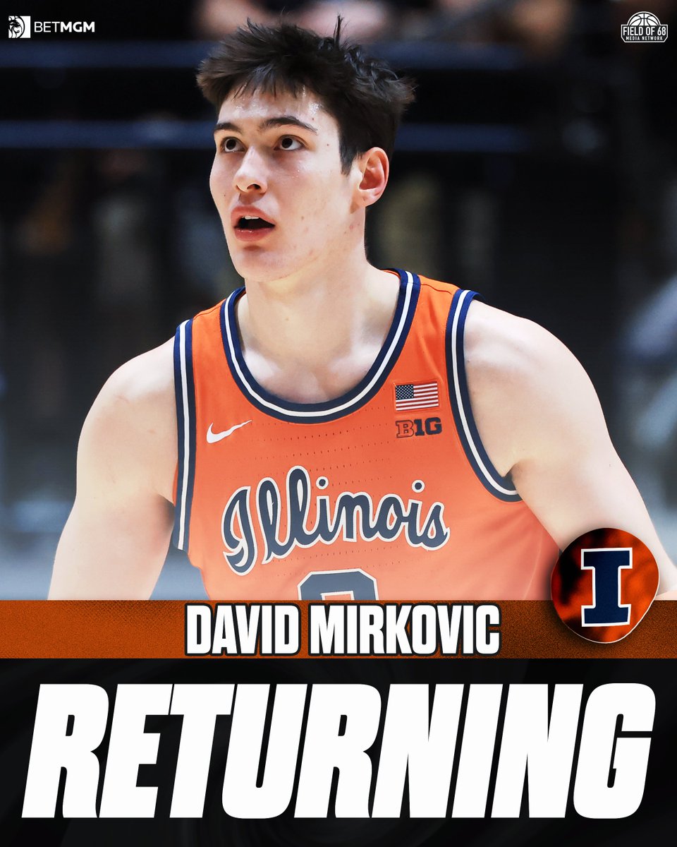 NEWS: Illinois forward David Mirkovic is returning for another season, he announced