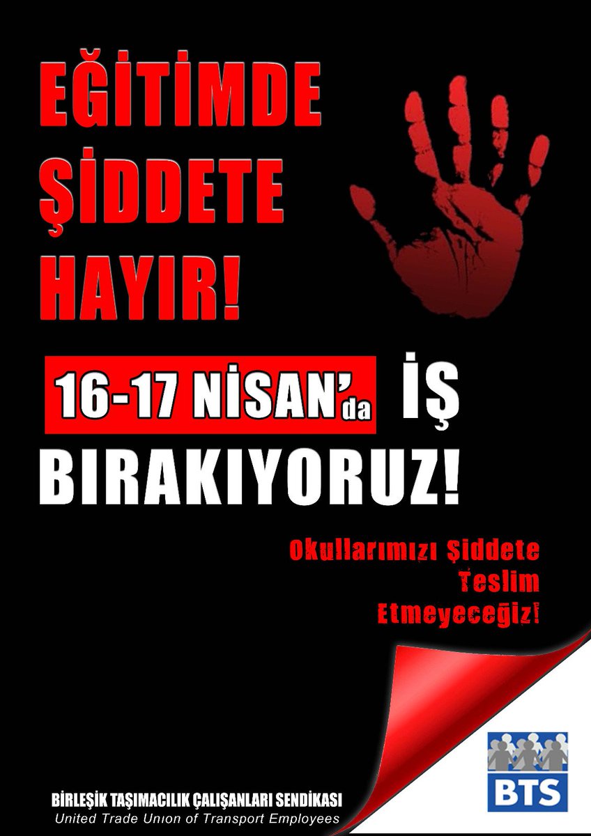 ⬛Okullar kanıyor, 
iktidar seyrediyor!
Eğitim emekçilerinin, öğrencilerin yaşamını hiçe sayan bu düzen karşısında KESK,  ülke genelinde 2 gün iş bırakıyor!
Şiddete, ihmale, güvencesizliğe karşı üretimden gelen gücümüzü kullanıyor, hesap soruyoruz!
#okuldaşiddetehayır
