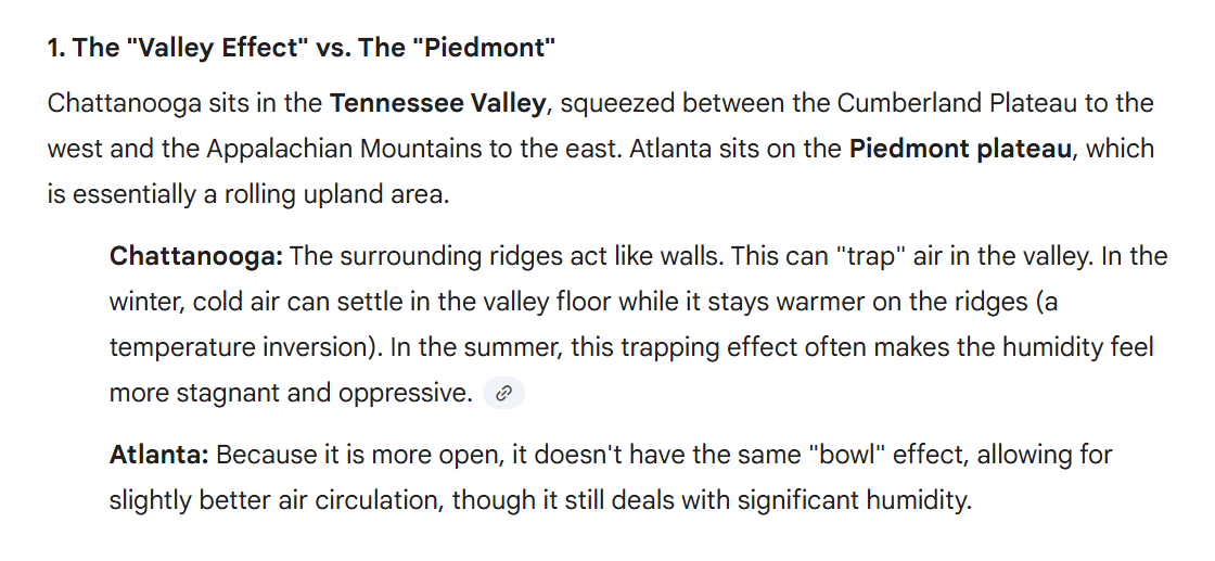 RealChattSpace's tweet image. 🔥Chattanooga weather vs Atlanta why is it so different and only 120 miles away? 👇
#chattanooga #people #tennessee #weather #travel #vacation