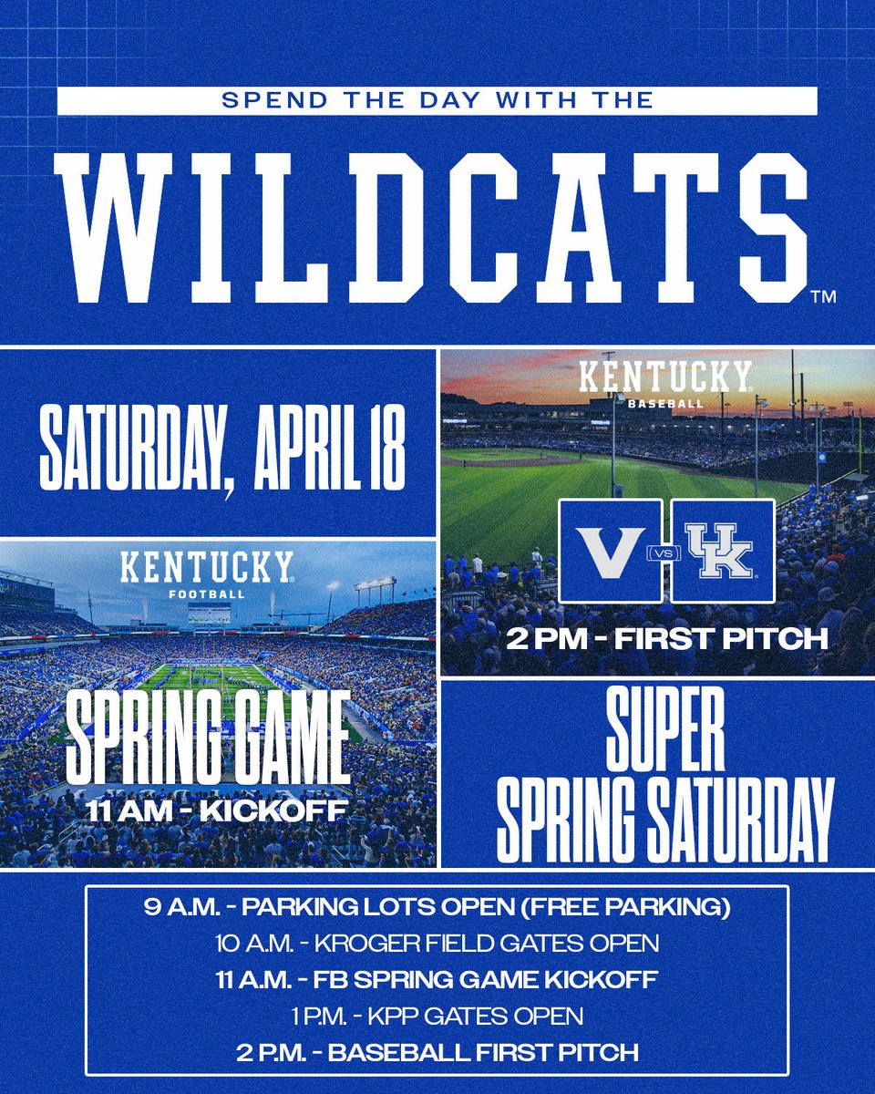 UKBaseball's tweet photo. The boys are back at KPP this weekend! Do the @UKFootball / baseball doubleheader on Saturday and take advantage of standing room seats in the Lexus Lounge before they’re gone! 

🎟️ https://t.co/2DAOYy3kCO https://t.co/6gDKKhLgPh