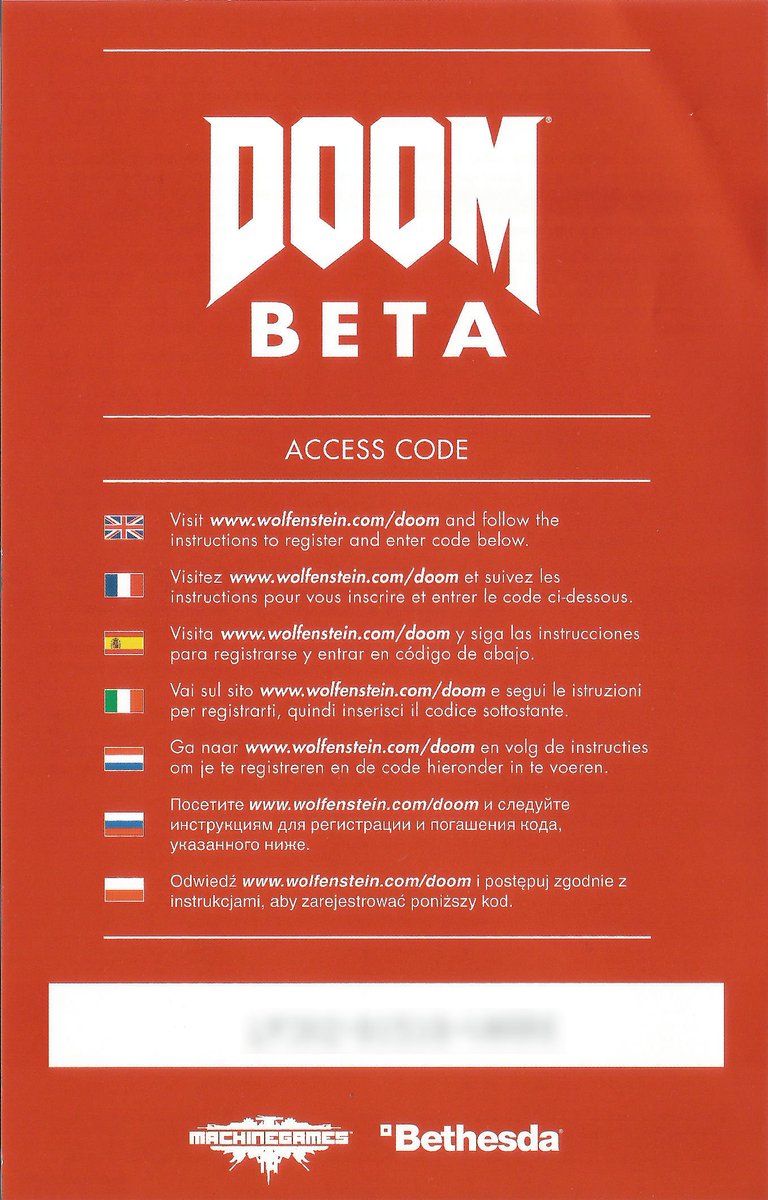 IMX_doomer's tweet image. ON THIS DAY, the Open Beta for #DOOM (2016) was launched, which was originally slated from April 15th to April 18th, 2016, with an additional day added (19th) later on.

Below is an insert for the Open Beta inserted in copies of Wolfenstein: The New Order

#gaming #videogames