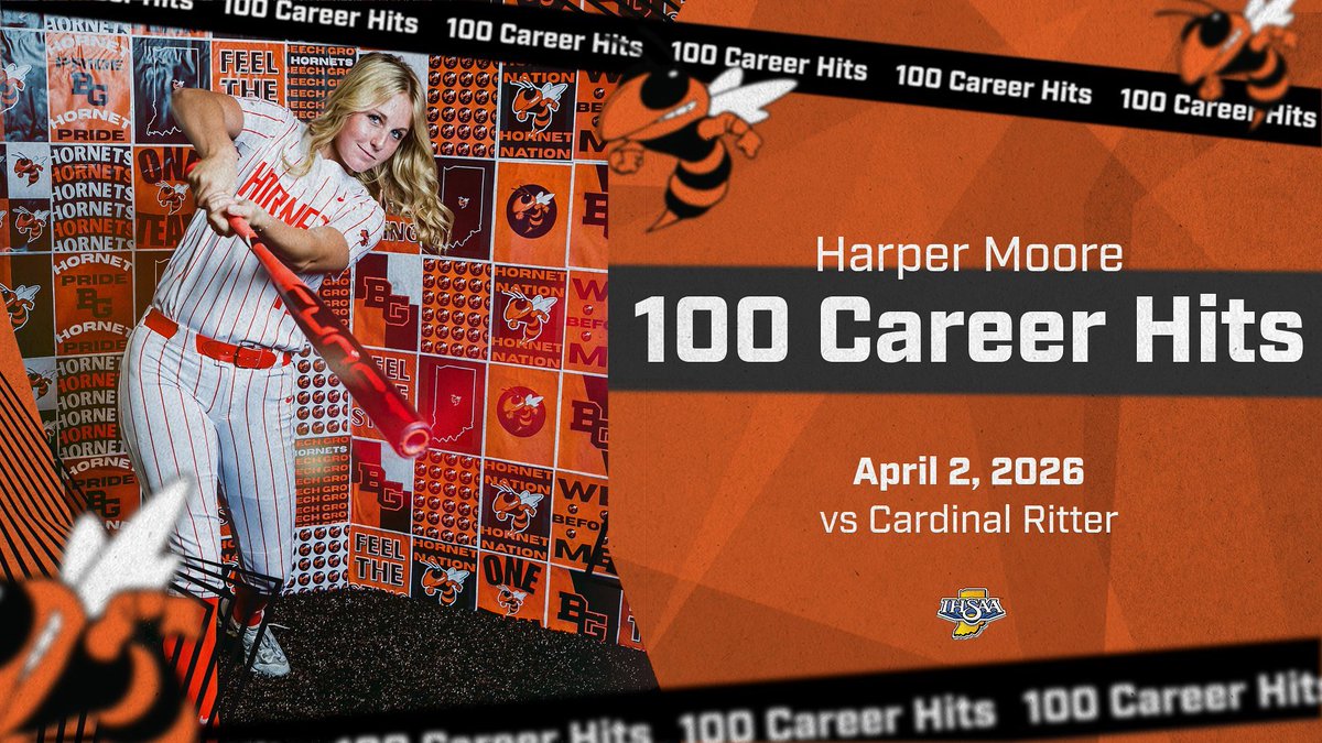 bghs_softball's tweet photo. 🚨🚨100 Career HITS🚨🚨
Harper Moore has reached the 100 hits milestone and she is just starting her Junior season!!! 💪
Hard work pays off kid!! 🧡🖤
@HarperMoore110 @Brian_Haenchen @PurdueSoftball @TheHiveBGHS https://t.co/TYJ0HRnj7u