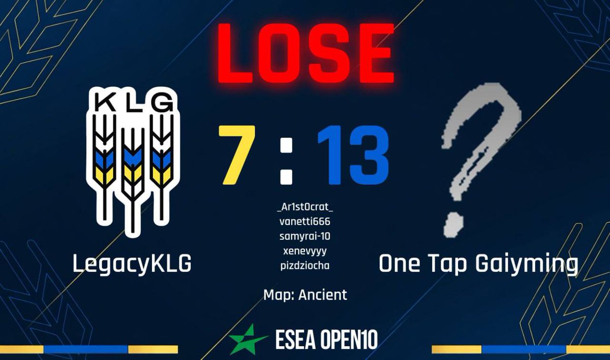 KLGeSport's tweet image. First loose, we will comeback stronger💪
#klg #eseaopen10 #cs2