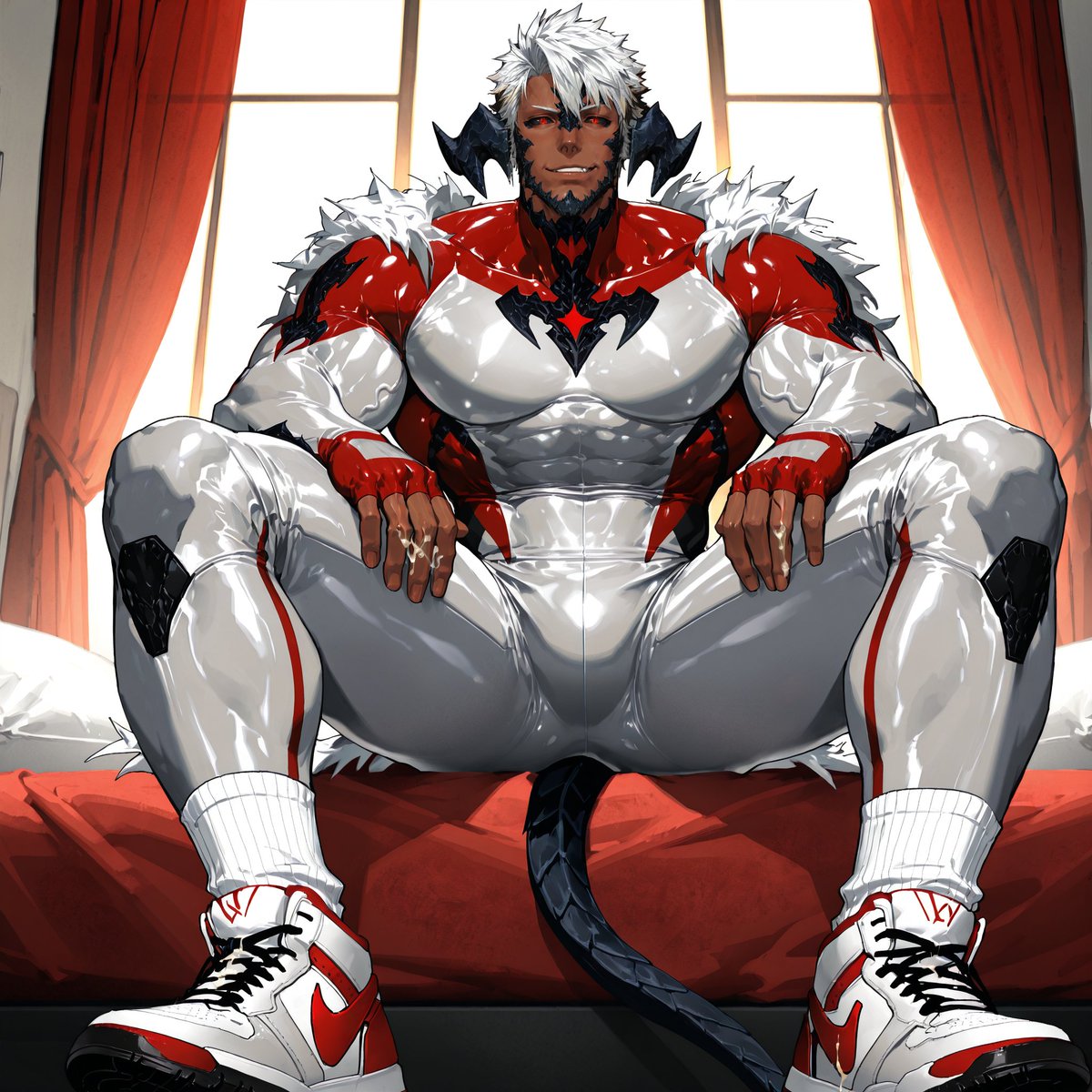 BromineRed's tweet photo. #bara #gay #AIart #AIBL部 #Top #BL #Gay #AIイラスト #Bara #BaraArt #Yaoi #Gay #Muscle #Zentai #Latex https://t.co/P5eATWz7yK