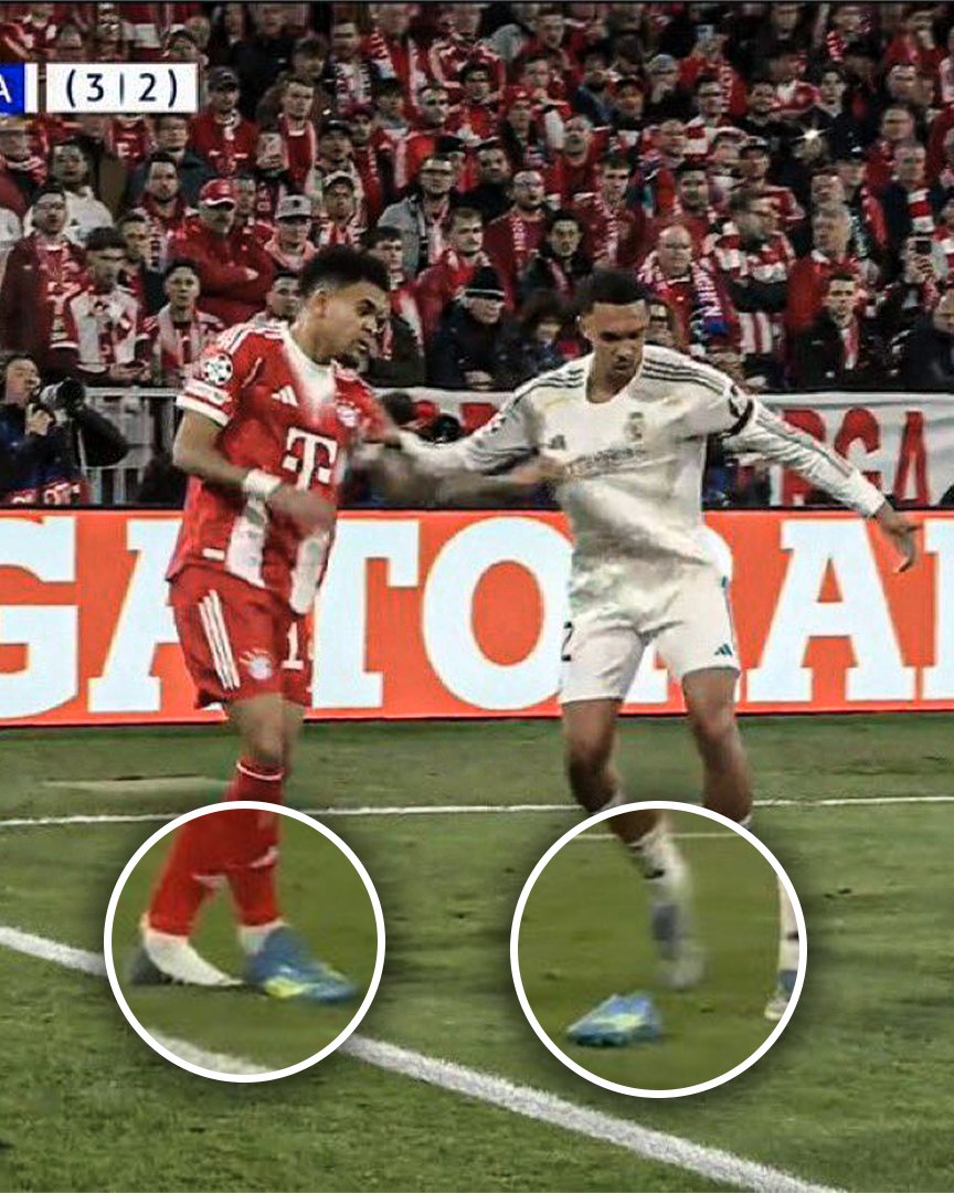 ESPNUK's tweet image. Trent Alexander-Arnold clearing his ex-teammate Luis Díaz’s boot off the pitch 👀