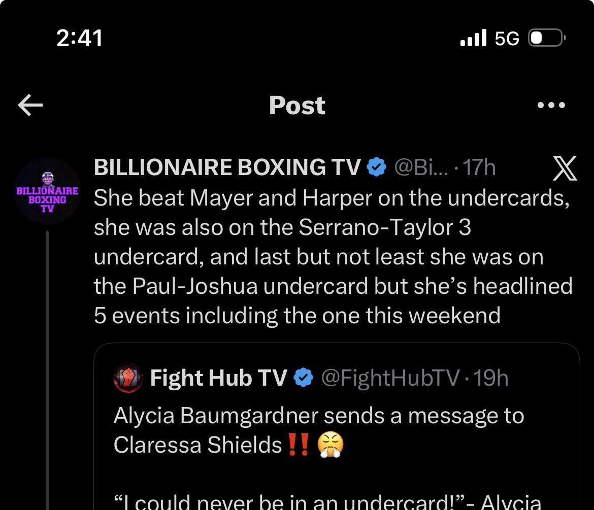 BILLIONAIRE BOXING TV tweet media