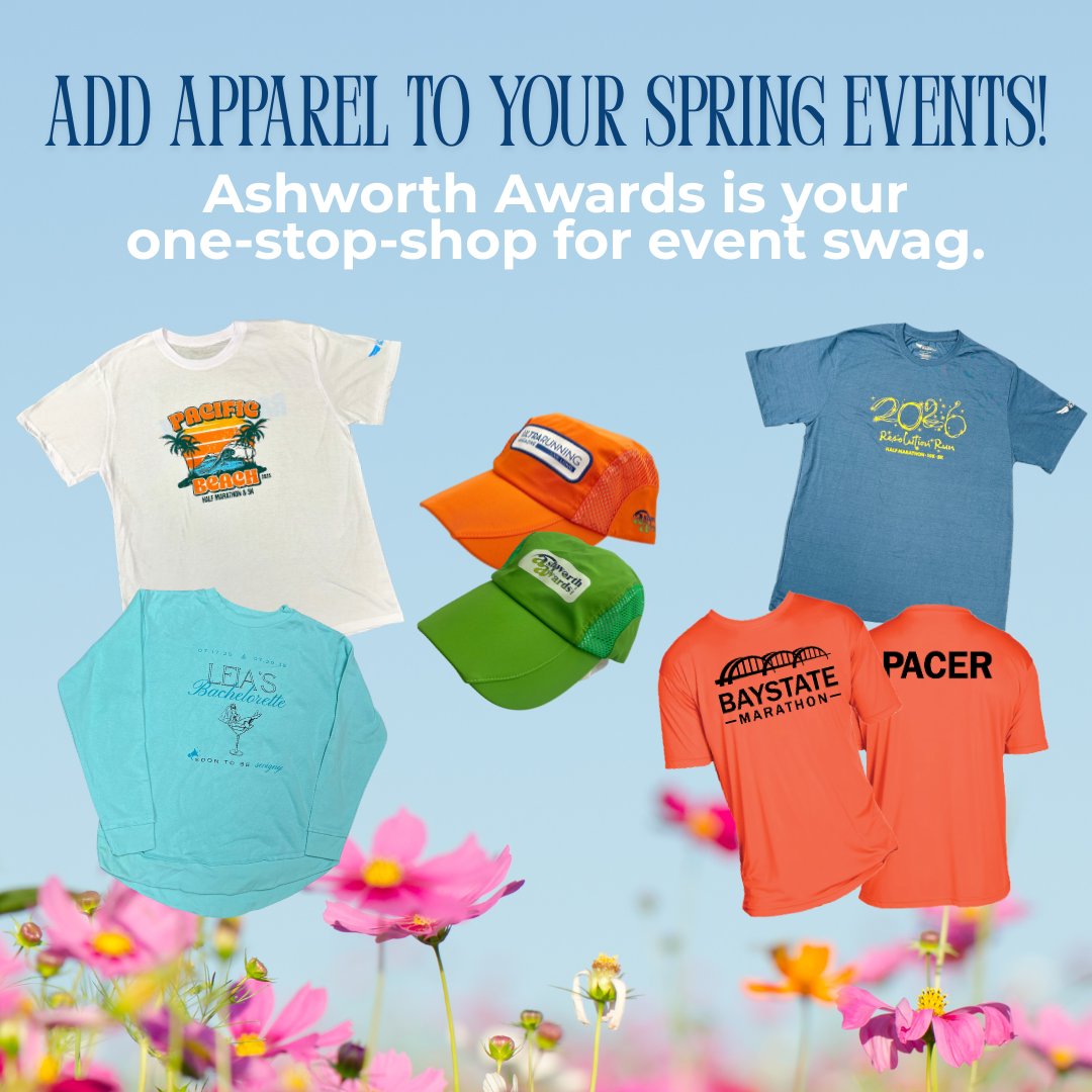 ashworthawards's tweet image. Warmer weather is finally here, and so is #customapparel for your events! From t-shirts to hats and everything in between, we help you outfit your participants with style that fits the season. bit.ly/4bkSzLX  

#AshworthAwards #Apparel #SpringApparel #ApparelVendor
