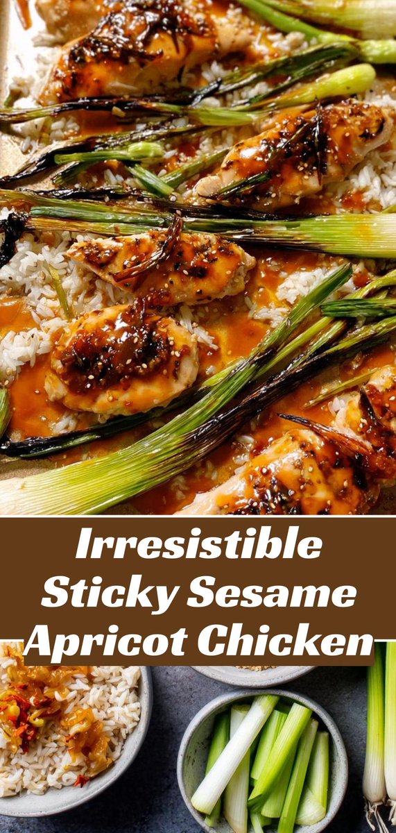 grandmabites1's tweet image. Craving something tasty? Sticky Sesame Apricot Chicken for Weeknights is quick and delicious! Tap for the step-by-step! 😋🔥 #recipes #easyrecipe #weeknightmeals