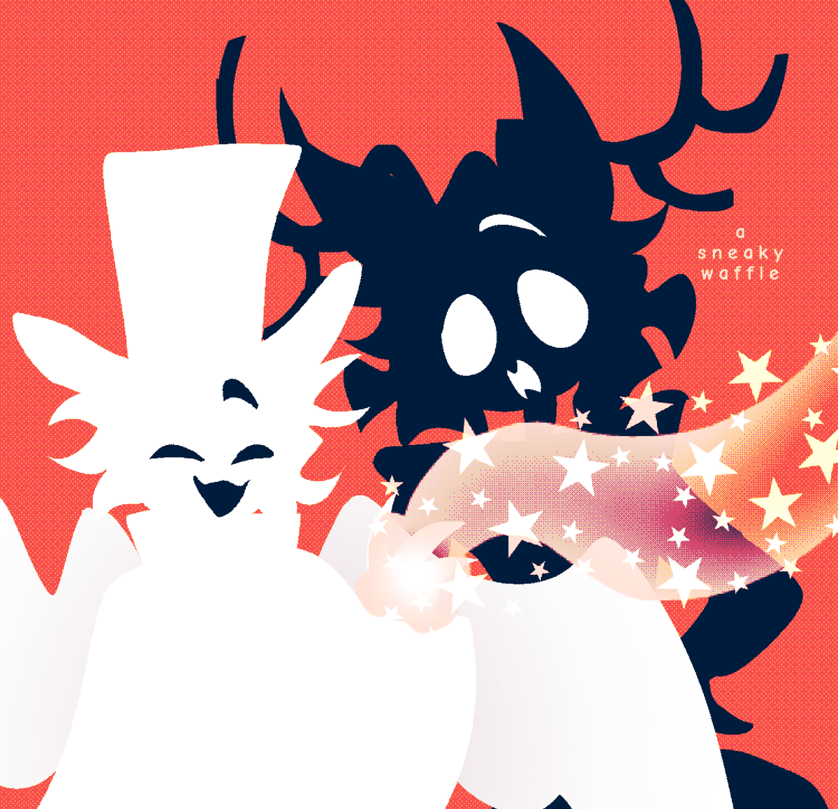 a_sneaky_waffle's tweet image. getting hit with a sudden boost of motivation bcs theyre so fun to draw

#radioapple #appleradio #holyshadow (?) #hazbinhotel #hazbinhotelfanart