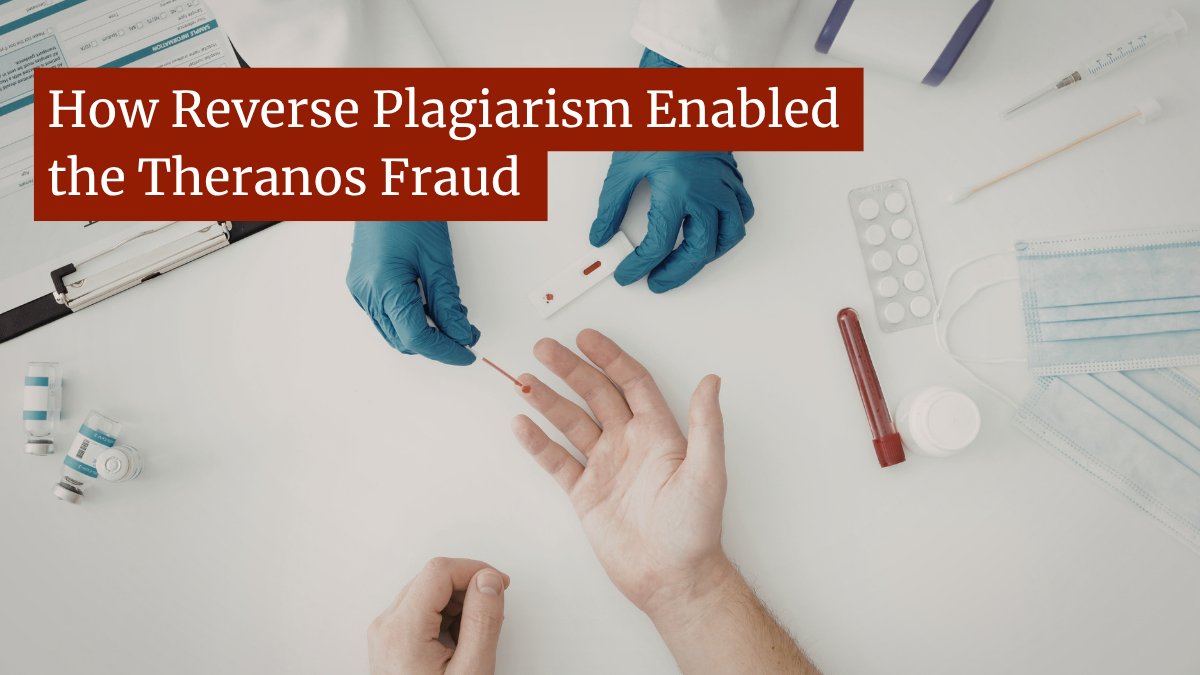 plagiarismtoday's tweet image. Theranos is a company synonymous with fraud. But it reached its heights by falsifying authorship and stealing credibility from other companies.

Article Below

#Plagiarism #Theranos #Fraud #Authorship