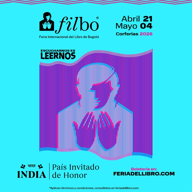 CorferiasBogota's tweet photo. Del 21 de abril al 4 de mayo, la FILBo 2026 abre un espacio para conversar, leer y pensar juntos en Corferias. 
Porque cuando un país se escucha, se transforma.