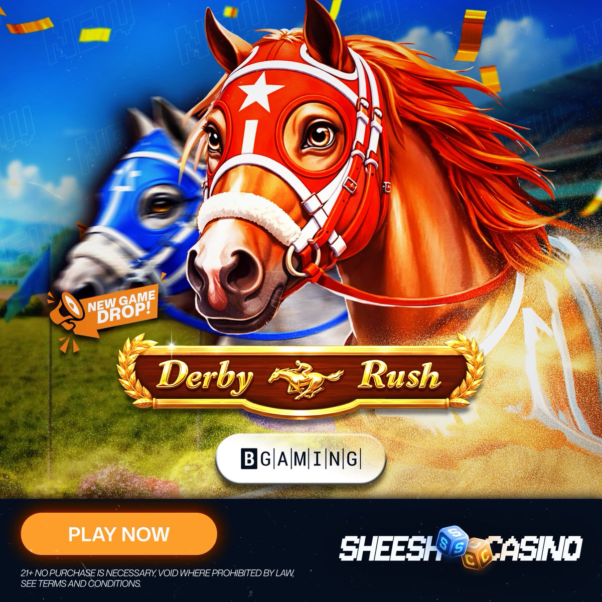 🏇🔥 NEW GAME DROP! 🔥🏇

Get ready to race for glory with Derby Rush by BGaming!

The  gates are open and the stakes are high every spin brings you closer to  the finish line. Back your horse, feel the adrenaline, and chase down  those winning moments! 🏆💨

🔥 Why you’ll love