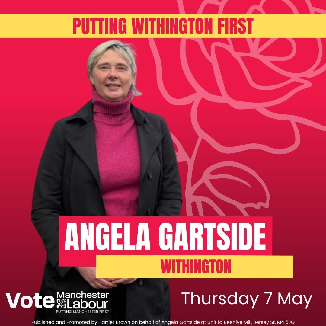 gavinwhite76's tweet photo. Good to help out with campaigning in Withington and Burnage in the last few days to help re-elect Angela Gartside in Withington and Murtaza Iqbal in Burnage. 

Lots of good feedback and support for both candidates on all they are doing for their local communities.🏡🌳🌹🐝 https://t.co/qCF5U3pJrw