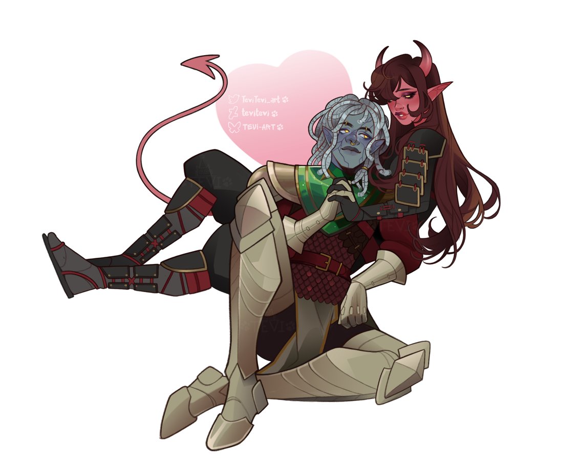 TeviTevi_art's tweet image. 💜And the full version of the #DnD art! C☀️mmissi☀️n for: @_Miann__ 💜