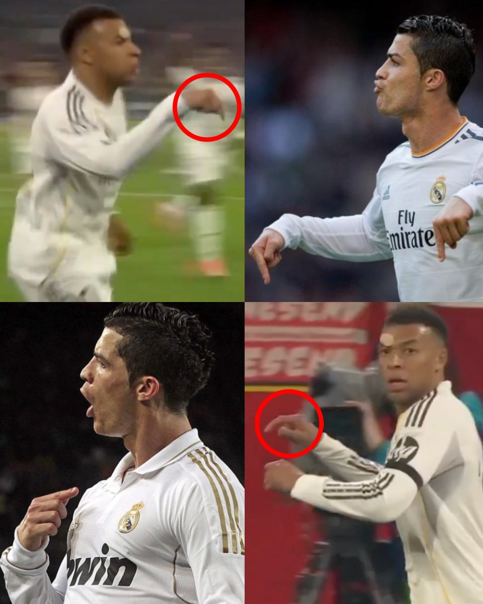 Kylian Mbappé haciendo el icónico YO AQUÍ de Cristiano Ronaldo tras marcarle al Bayern Munich en una noche grande de Champions League. El delantero francés NUNCA se cansará de homenajear a su máximo ídolo en el planeta del fútbol. Con dedicatoria al mejor galáctico de todos los
