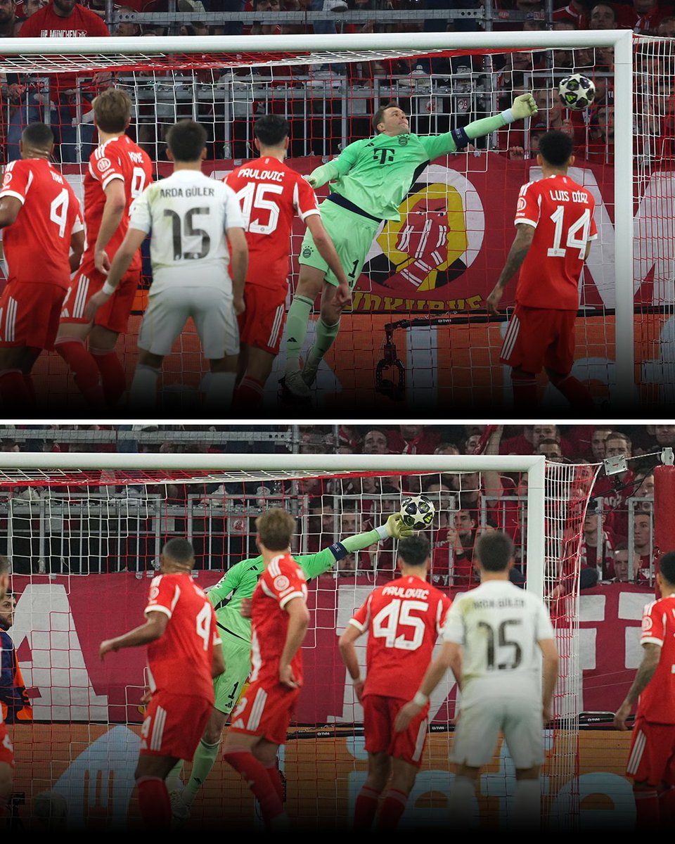 SportsCenterBR's tweet image. "Essa nem o Neuer pegaria...". E não é que vimos essa frase na prática? Golaço do Arda Güler contra o Bayern na Champions League! ⚽😮

#FutebolNaESPN #Bayern #RealMadrid #UCL