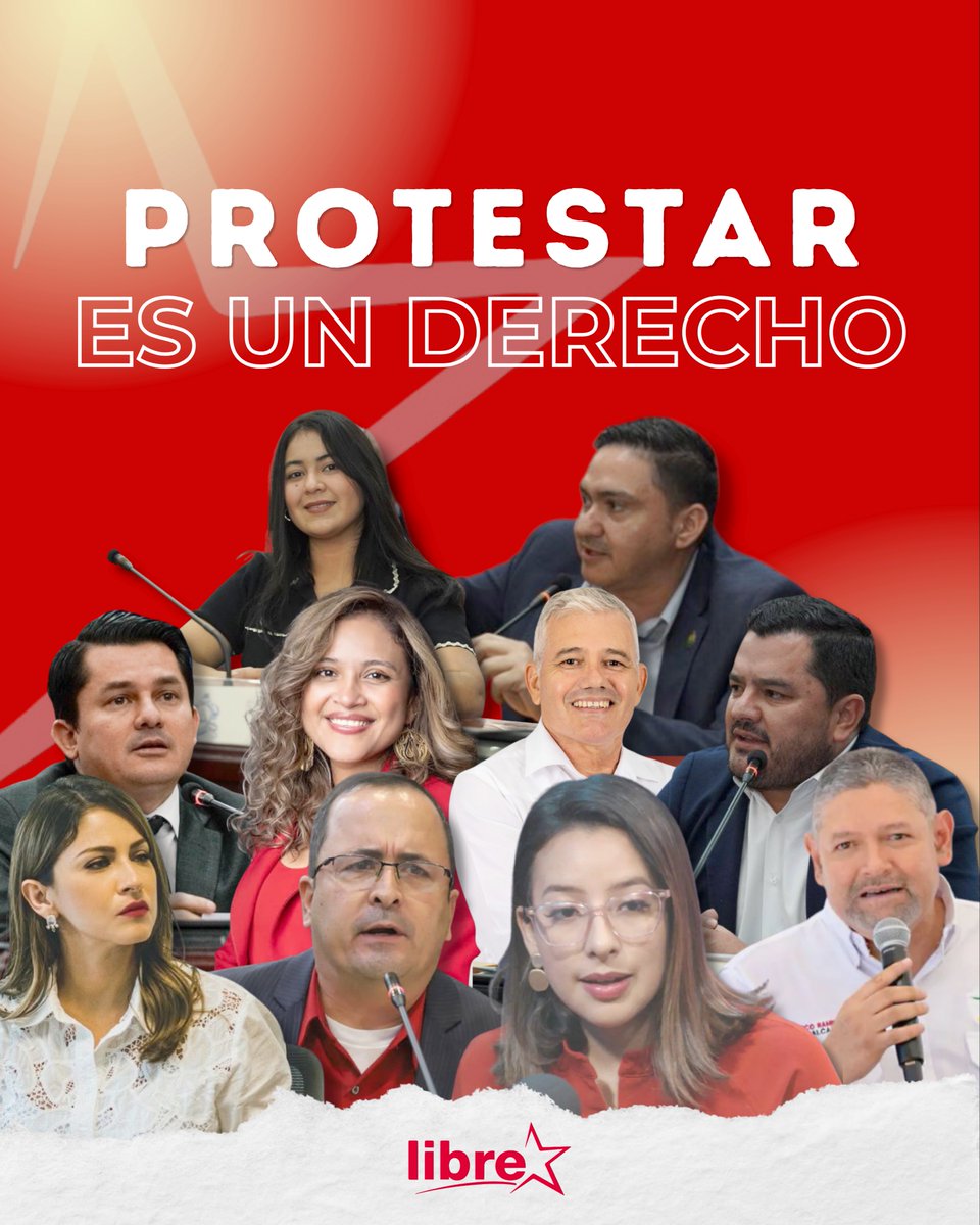 PartidoLibre's tweet photo. Tenemos una @BancadaLibre firme y dispuesta a luchar por la democracia de Honduras. ¡Firmes!💪🏻 
#FueraRacha https://t.co/WVf9UE423H