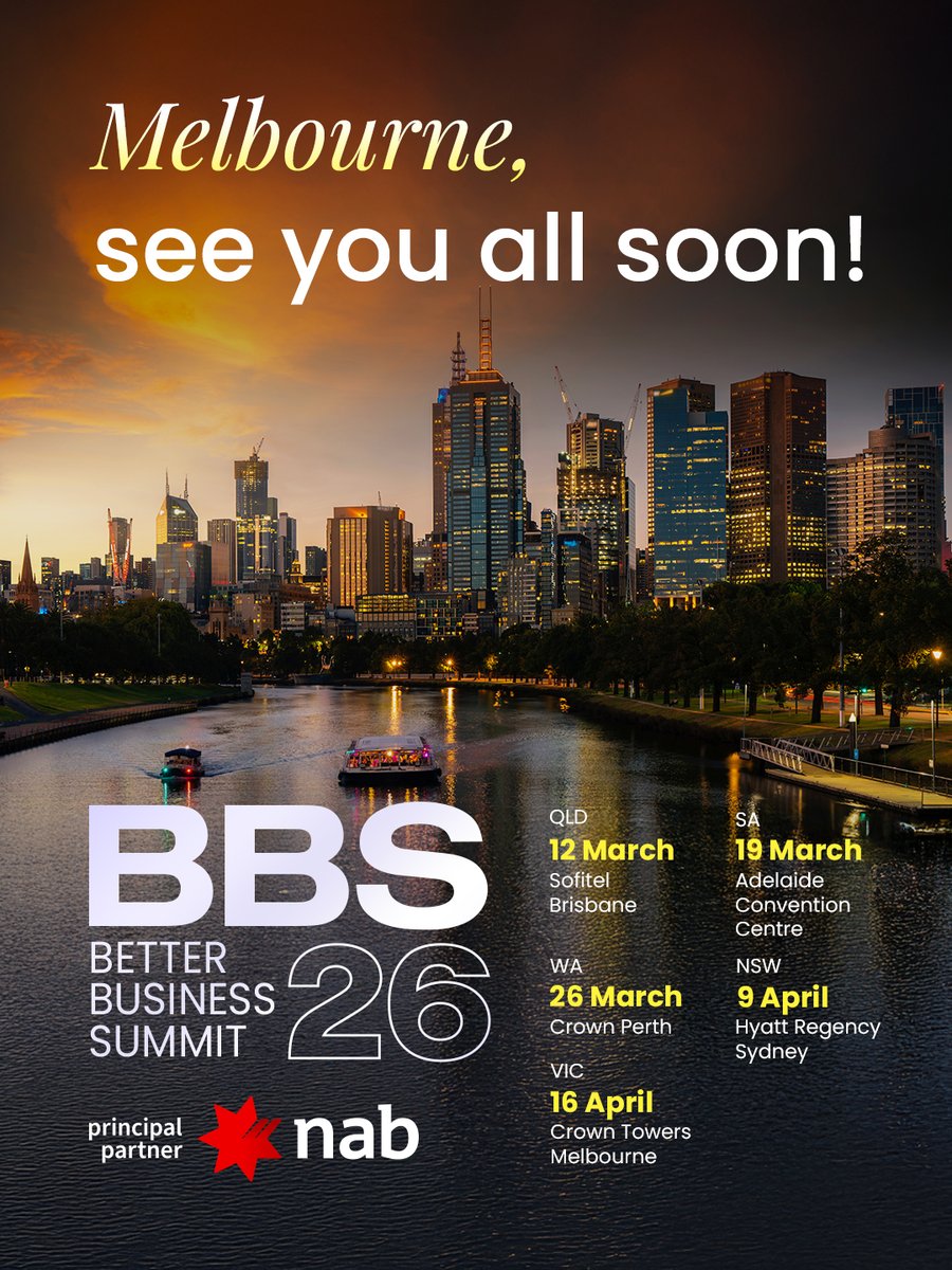TheAdviserAU's tweet image. We’re getting ready to kick off the Better Business Summit in Melbourne! Our last stop on the roadshow!

See you all soon!

#BetterBusinessSummit #brokers #lenders #mortgagebroking #business #finance #advisers