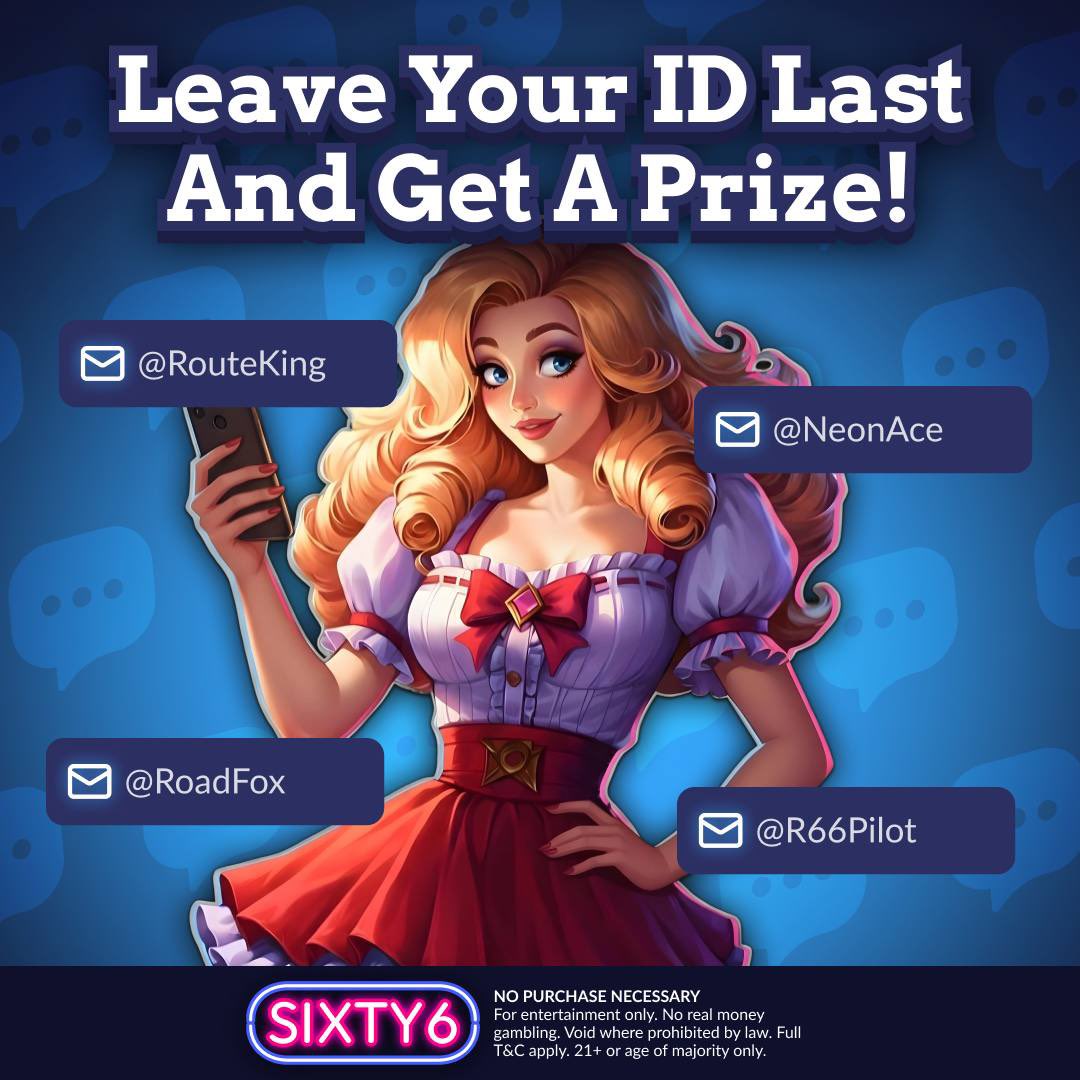 sixty6com's tweet image. 🎁 FreePlays Giveaway!

Want to get FreePlays on Sixty6? It’s easy 👇

📩 Drop your Sixty6 ID in the comments.

We will randomly select 10 players and send them FreePlays.

Maybe your ID will be the lucky one 👀  #free #freegames #freeplay 

sixty6.click/swa