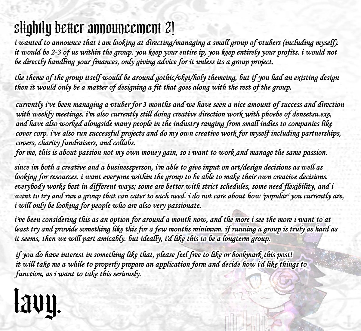 🤍 📣: announcement 2 !! 🤍