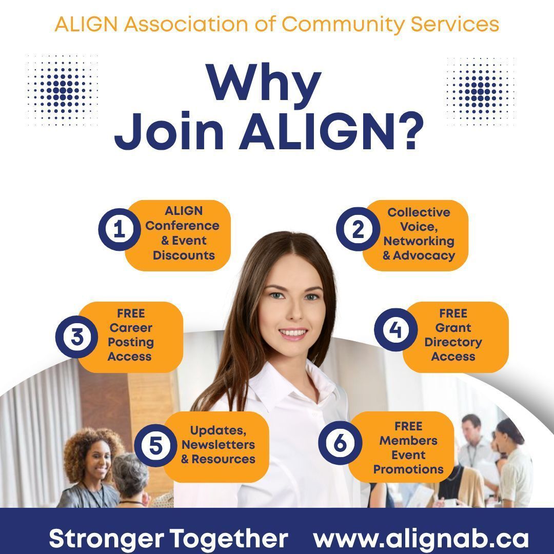 alignalberta's tweet photo. RENEW or JOIN now! By becoming an ALIGN member, you join a strong network of professionals working collaboratively to strengthen services, share knowledge, and advocate for the sector.🔗 Learn more about membership and how to join. https://t.co/V8Q0O8jW4j #alignmembership https://t.co/VcVDgHGSYi
