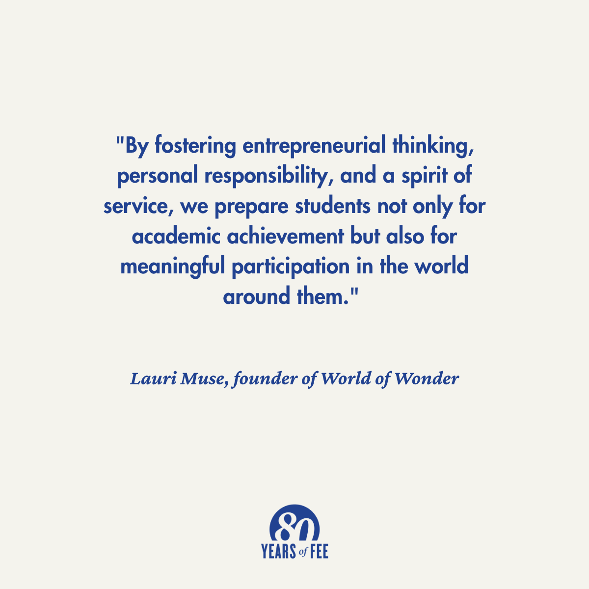 _edentrepreneur's tweet photo. In honor of FEE's 80th anniversary, we are highlighting 80 founders changing education in 2026. We are so excited to highlight the latest founder who made the list!

#edupreneur #microschool #80FoundersInED https://t.co/EXqf6a43lz